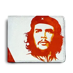 ShopMantra The Che Guevara Printed Pu Leather Wallet for Men's/Boy's (Revolution Bright Orange)