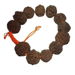 LAKHI HANDICRAFT Tibetan Buddhist Rudraksha Bead Bracelet – Spiritual Healing Wristband for Men & Women | Elastic Meditation Mala | Positive Energy & Protection | Fashionable Yoga Jewelry & Ideal Gifting Accessory