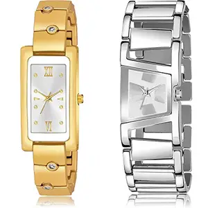 NEUTRON Present Analog Silver Color Dial Women Watch - G566-G616 (Pack of 2)
