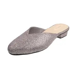 Metro Women Flat Ethnic/Fashion Mule Shoes UK/3 EU/36 (35-4809) Black