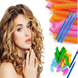 RAAYA Spiral Curls No Heat Wave Hair Curlers Styling Kit with 2 Pieces Styling Hooks