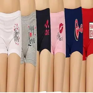 Casual Boy Shorts Panty (in, Alpha, XL, Regular, 1, Western Type_(WH&PK&BK&RD&BL&GY_XL)…) (HI-WLNB-XHCU_bz)