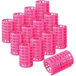 GILRYZ ATTIRE 12Pieces Plastic 25MM Hair Roller Large Size Curlers Self Grip No Heat Hair Roller Short Long Hair Salon Barber Hairdressing Styling Tools