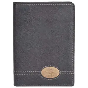 Leatherman Fashion LMN Genuine Leather Black Unisex Wallet with 2 Card Slots