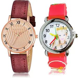NEUTRON Unique Analog Rose Gold and White Color Dial Women Watch - GW48-GC77 (Pack of 2)