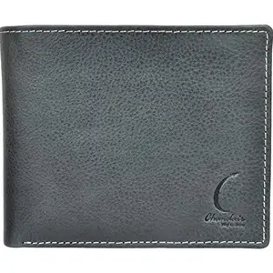 Chandair Men's Leather Wallet | Bifold Multi Cards Slot RFID Protected Stylish Purse - Earth Stone Grey