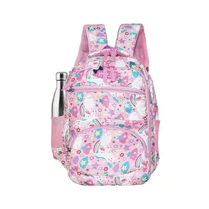 HITAGE BAG STORE Storage School Collage Travel Laptop Backpack Bag for Girls & Women Korean Casual Lightweight Bookbag Toddler Preschool Backpack with Insulated Lunch Bag Pink