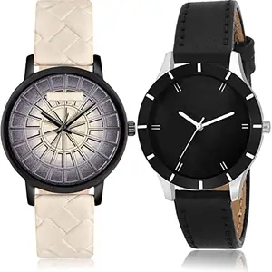 NEUTRON Luxury Analog Grey and Black Color Dial Women Watch - GM508-G268 (Pack of 2)
