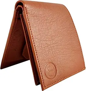 TnW Men's Artificial Leather Wallet (Tan)