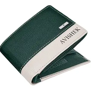 URBAN FOREST Samuel Custom Green/Sand Leather Wallet for Men