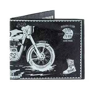 Supervek Royal Trip Enfield Paper Slim Wallet for Men - Biker Motorcycle Mens Wallet, Bike Accessories Men's Credit Card Wallets - Purse Gifts for Him Husband Boyfriend Boys Gents - RFID Blocking