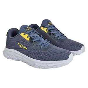 Lancer SPIDER-2SGRY-YLW Men's Grey/Yellow Sports & Outdoor Running Shoes