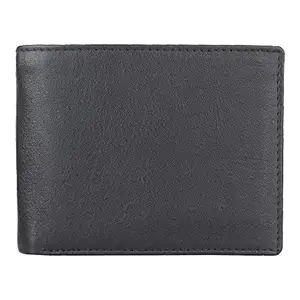 VINTO Men Casual Black Genuine Leather RFID Wallet - Mini (10 Card Slots)