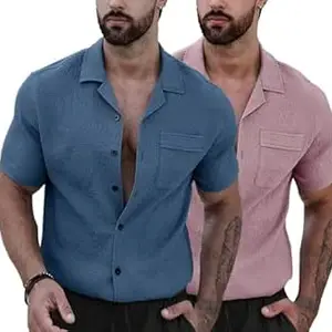 Lymio Shirt for Men || Casual Regular Fit Stylish Shirt || Available in Combo Pack of 2 (D-16-23)