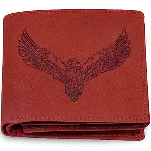 URBAN FOREST Zeus Vintage Red Leather Wallet for Men