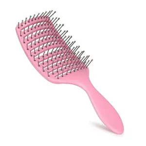 Nfilla Boar Bristle Hair Brush Set - Dry/Wet Hair Brush Detangler for Fine, Thick, Curly Hair - Curved and Vented Hair Brush for Women, Men or Kids