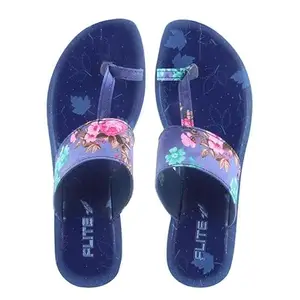 flite Women's Kolapuri Ladies Slipper (Blue, 8)