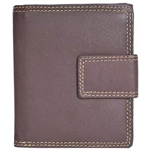 Leatherman Fashion LMN Genuine Leather Brown Unisex Wallet with 5 Card Slots