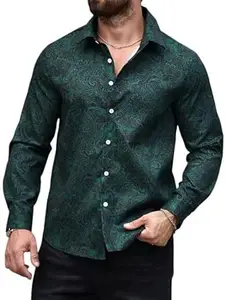 Hmkm Printed Men's Shirt | Mens Casual Shirt | Men Stylish Shirt | Men's Regular Fit | Men Formal Shirt | Men's Slim Fit