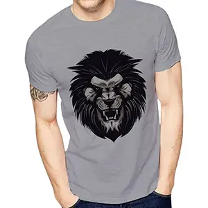 Ghantababajika Men`s Printed Sher T-Shirt | Quote T-Shirts Grey