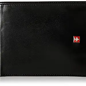 Swiss Military LW-1 Black Leather Men's Wallet (LW-1)