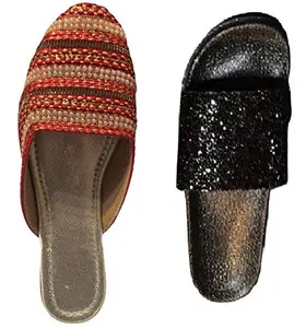 red and black combos flip flop