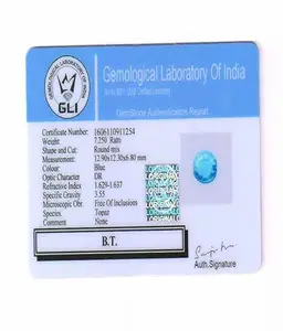 Tejvij And Sons 11.25 Ratti Natural Blue Topaz Pendent of Silver for Men & Women