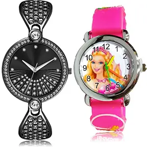 NEUTRON Diwali Analog Black and White Color Dial Women Watch - GM247-GC38 (Pack of 2)