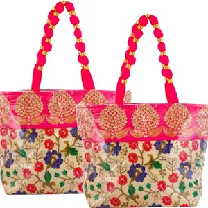 REEDOM FASHION Fabric Handbag for Women (Pink) (RF1298)-BZ