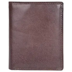 Leatherman Fashion LMN Genuine Leather Brown Unisex Wallet with 6 Card Slots