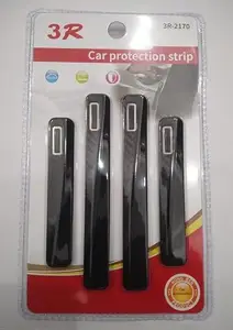 Autofetch Car 3R-2170 Styling Door Guard Protector|Door Edge Protector|with Adhesive Tape|(Black Carbon) (Set of 4 Pices) Compatible with Maruti Suzuki S-Cross