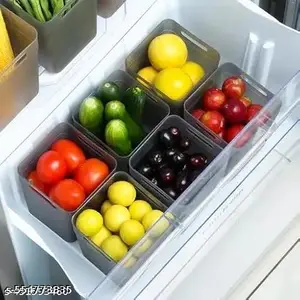 Premium Fridge Storage Space-Saving Refrigerator Side Door Organizer - 1000 ml (Pack of 8)|Type -1066 for Home and Kitchen