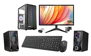 ZR All-in-One Desktop Computer Set, i5 4500, 8GB RAM, 256GB SSD, 19inch HD LED Monitor, Ultra HD Graphics, Wireless Keyboard & Mouse, RGB Speaker, WiFi, Win 11 (8-256GB)
