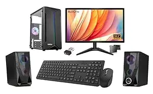 ZR All-in-One Desktop Computer Set, i5 3400, 16GB RAM, 256GB SSD, 19inch HD LED Monitor, Ultra HD Graphics, Wireless Keyboard & Mouse, RGB Speaker, WiFi, Win 10 (16-256GB)