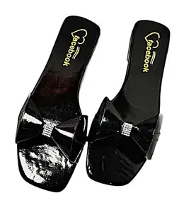 Samosa Pattern Flip-Flops for Woman, Shower & Designer Flipflops (Black, UK Footwear Size System, Adult, Women, Numeric, Medium, 7)