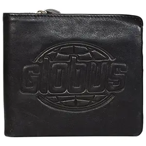 Genuine Leather Black Colored Wallet for Men with 12 Card Slots