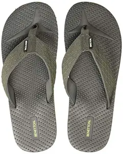 United Colors of Benetton Men Flip Flops Grey Slippers-6 UK/India (40 EU) (19P8CFFPM240I)