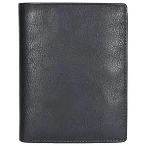 LMN Genuine Leather Blue Color Note Case for Men 61475 (10 Credit Card Slots)