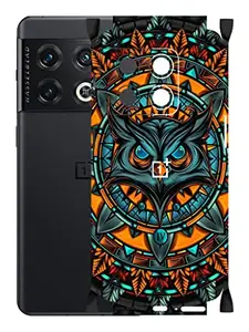 AtOdds - OnePlus 10 Pro Mobile Back Skin Rear Screen Guard Protector Film Wrap with Camera Protector (Coverage - Back+Camera+Sides) (Mighty Owl)