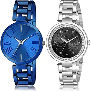 NEUTRON Quartz Analog Blue and Black Color Dial Women Watch - G611-GM206 (Pack of 2)