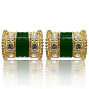 BANGLESKART Bridal Punjabi Chuda Set for Women and Girl's (Pack of 2)