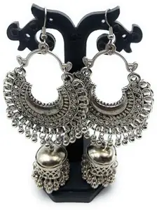 UW 5026 Chandbali Earrings, Traditional Indian Dangler for Wedding & Party