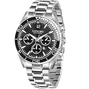 LONGBO Men's Watches Luxury Fashion Casual Dress Waterproof Quartz Wristwatches for Men Stainless Steel Band | Birthday Anniversary Gift for Men