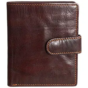 Leatherman Fashion LMN Genuine Leather Unisex Brown Wallet (2 Card Slots)