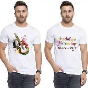 SST - Where Fashion Begins | DP-3272 | Polyester Graphic Print T-Shirt | for Men & Boy | Pack of 2