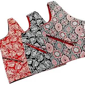 Women's Printed Cotton Blouse | Short Sleeve Round Neck Style | Floral Soft Fabric for Comfort | Summer Friendly Outfit | Daily Office Casual Wear | Trendy & Stylish Design (Both PATA-BLK Kalam, 38)