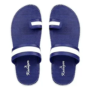 Kraasa Men Blue Slippers Flip Flop UK 10