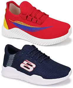 Camfoot Men's (9170-9287) Multicolor Casual Sports Running Shoes 6 UK (Set of 2 Pair)