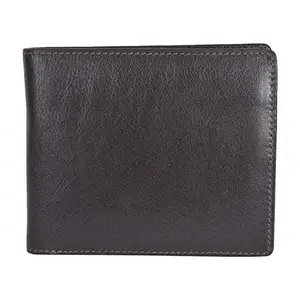 Leatherman Fashion LMN Genuine Leather Dark Grey Unisex Wallet(4 CC Slots)