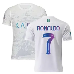 Al_Nasser Ronaldo 7 Football Jersey Third Kit Tshirt 2024/2025 (Men,Kid's,Boy's)(9-10Years) Multicolour